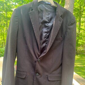 CHAPS Boys Black Suit Jacket Blazer Size 18 Regular